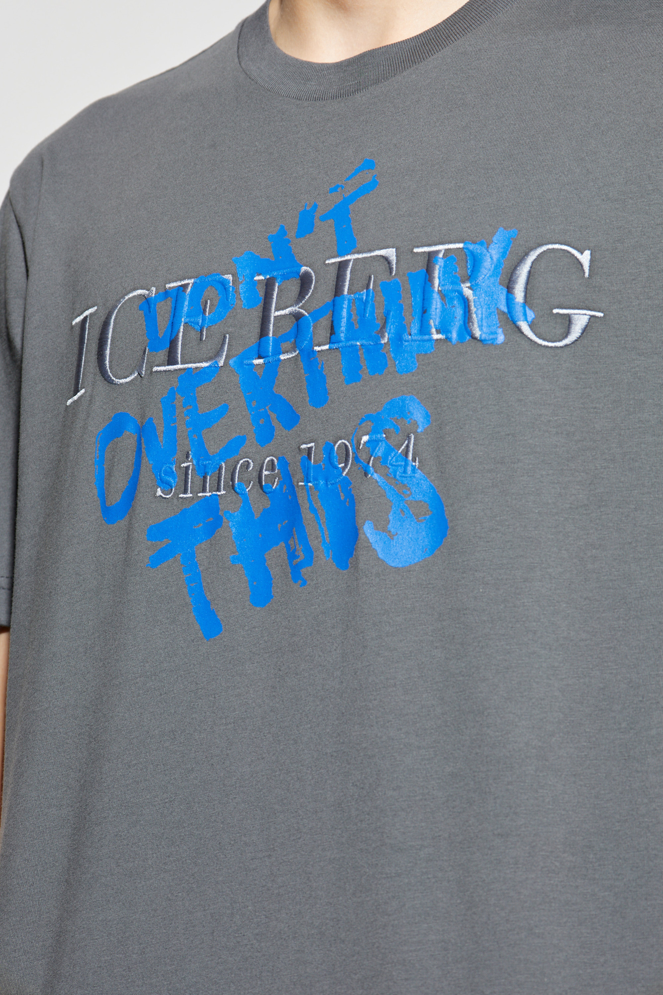 Grey T-shirt with logo Iceberg - Vitkac Australia